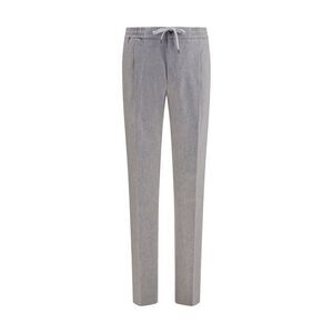 PT Torino Gray Wool Oves Aries Casual Men's Pants